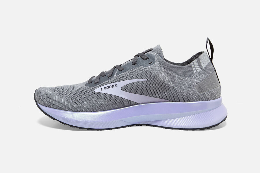 Brooks Levitate 4 Road Running Shoes Womens - Grey/Purple - RQFHS-9431